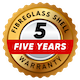 5 Year Warranty on Fibreglass Shell