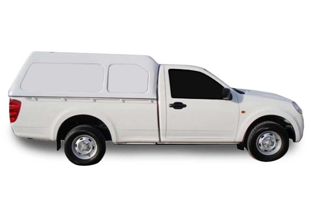 Steed 5 Single Cab Roadrunner-Canopy-GWM-White-High Roof Blankside-AndyCab