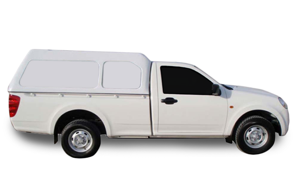 Steed 5 Single Cab Roadrunner-Canopy-GWM-White-High Roof Blankside-AndyCab